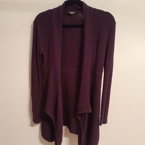 Purple Open Front Cardigan